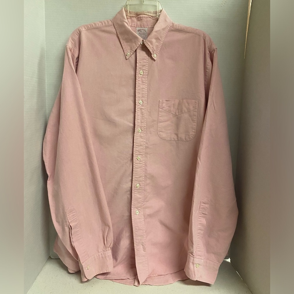 Brooks Brothers Light Pink Casual Button-Down Shirt Supima Cotton